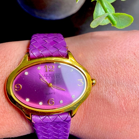 Joan Rivers Accessories - Vintage purple and gold watch